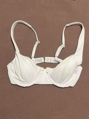 Wild fable Lavender Ribbed Underwire swim top with Bow Detail